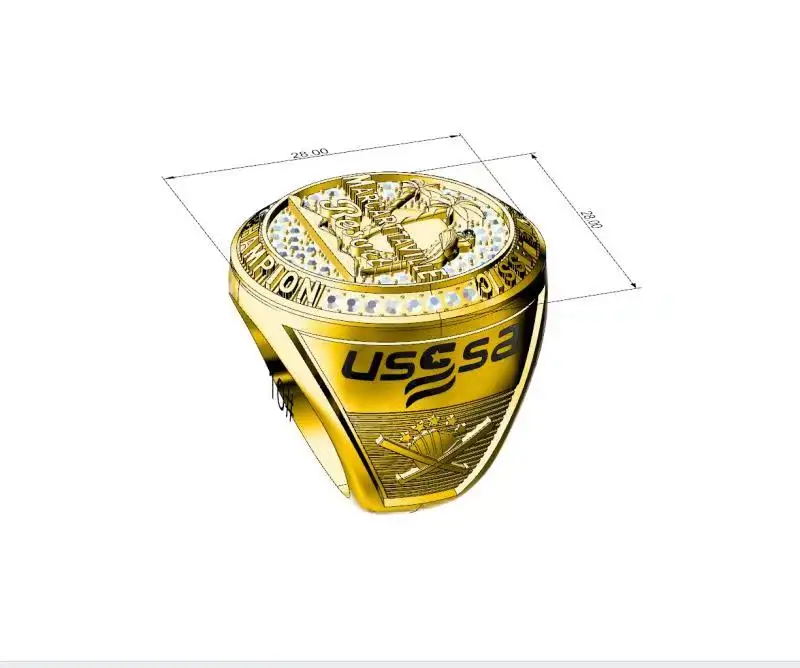 Professional Factory Custom  Baseball Championship Rings For Kid