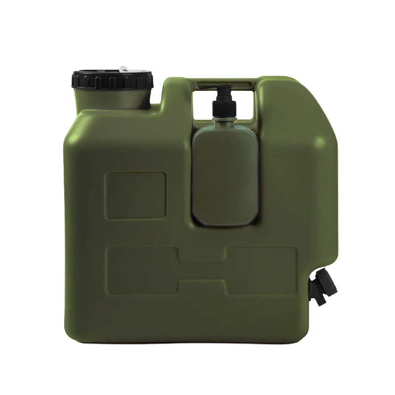 Camping Product HDPE With Tap and Liquid Soap Bottle Large Capacity Water Container Jerry Can