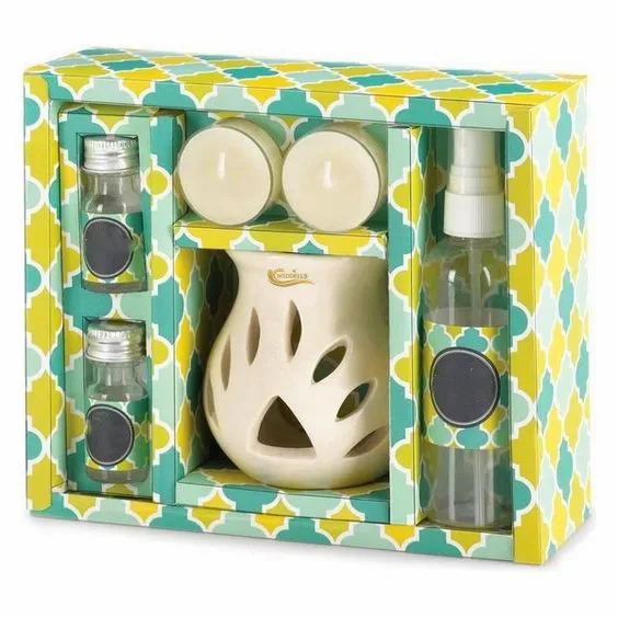 Weddells Ceramic Aroma Burner/Lamp Lemon Grass Oil 10Ml 3 Tea Light Candle Set Of 5 Wholesale Aromatherapy  Essential Oil Burner