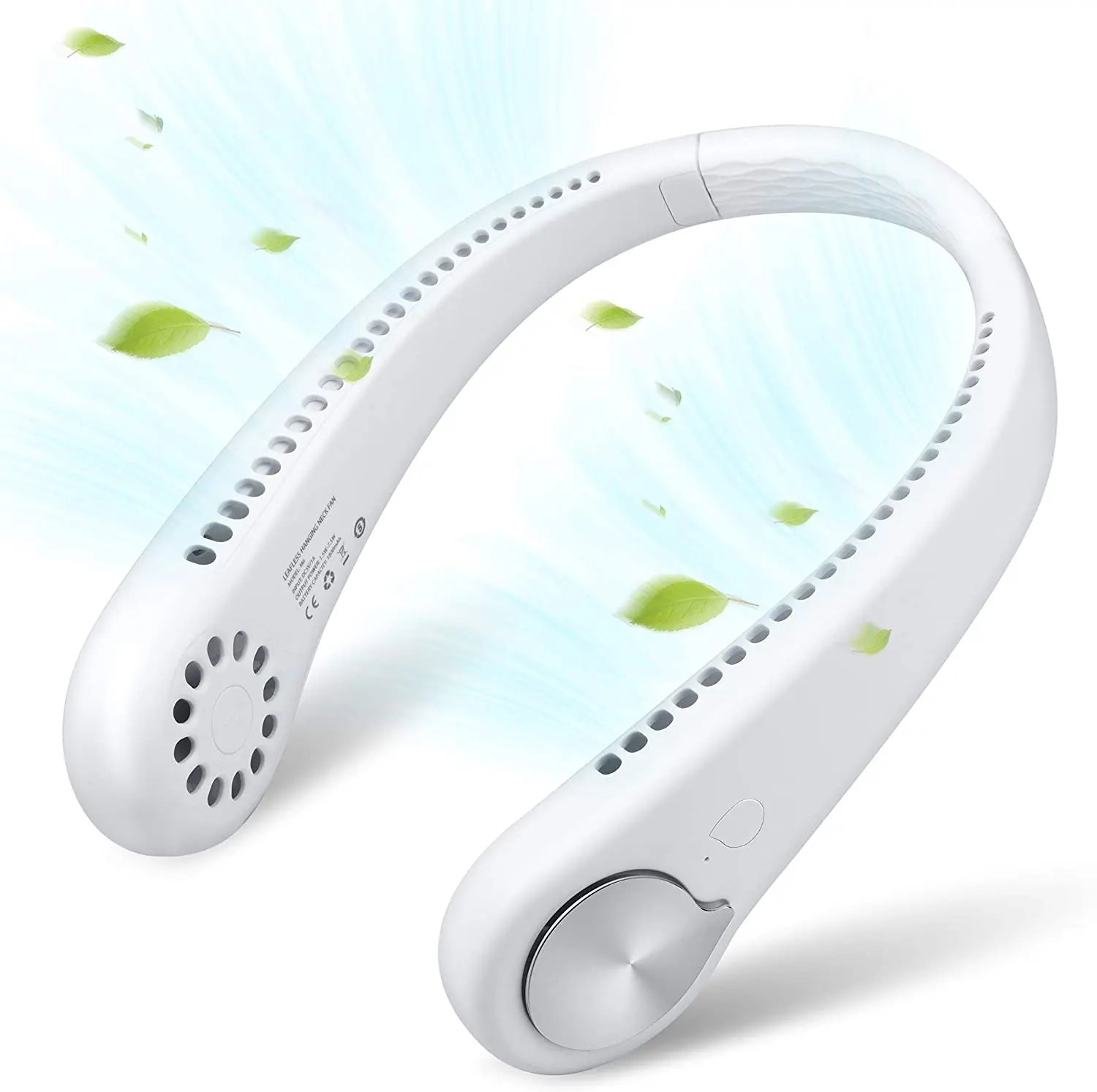 Хит продаж 2023, беслопастной шейный вентилятор без рук, дизайн наушников с перезаряжаемой батареей, переносной мини-USB-вентилятор