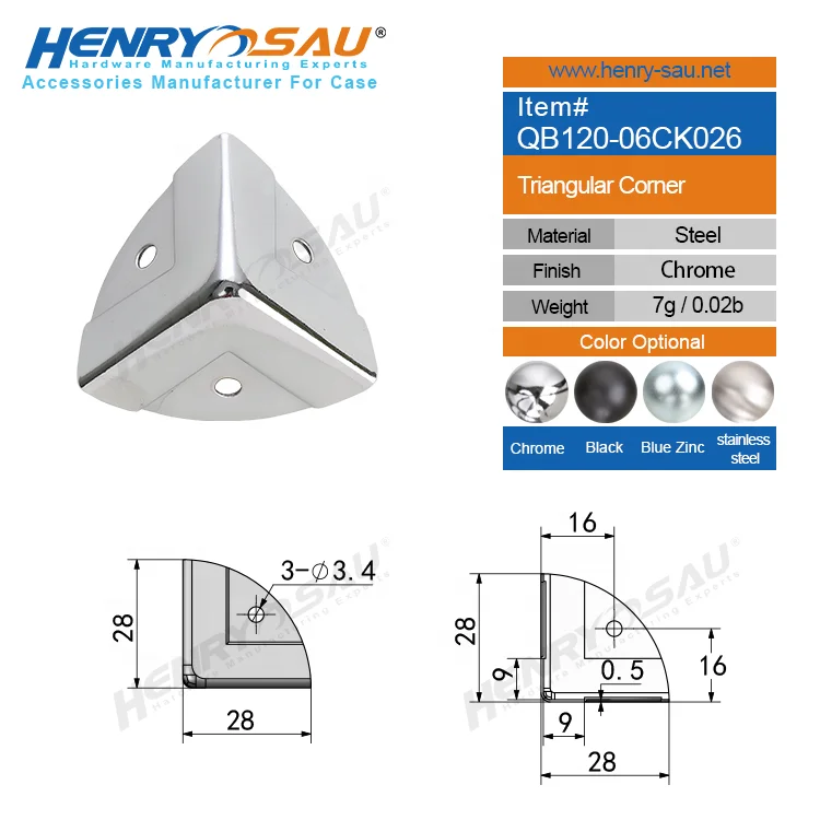 Scalloped triangle corner cabinet corners metal loudspeaker cabinet corners