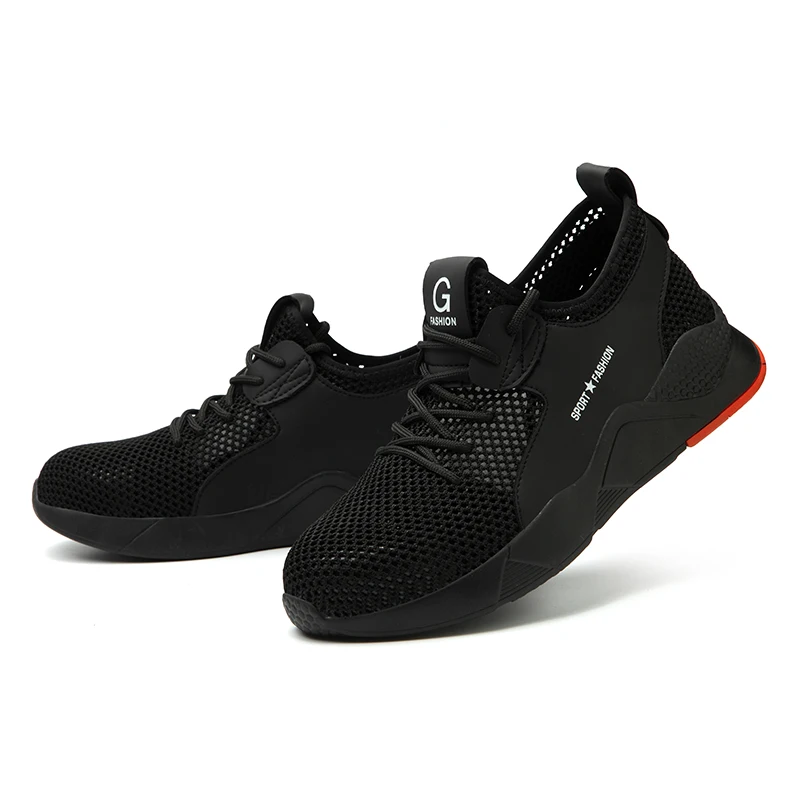 Summer Big mesh workman safety shoes sports safety shoes light weight safety shoes for man women