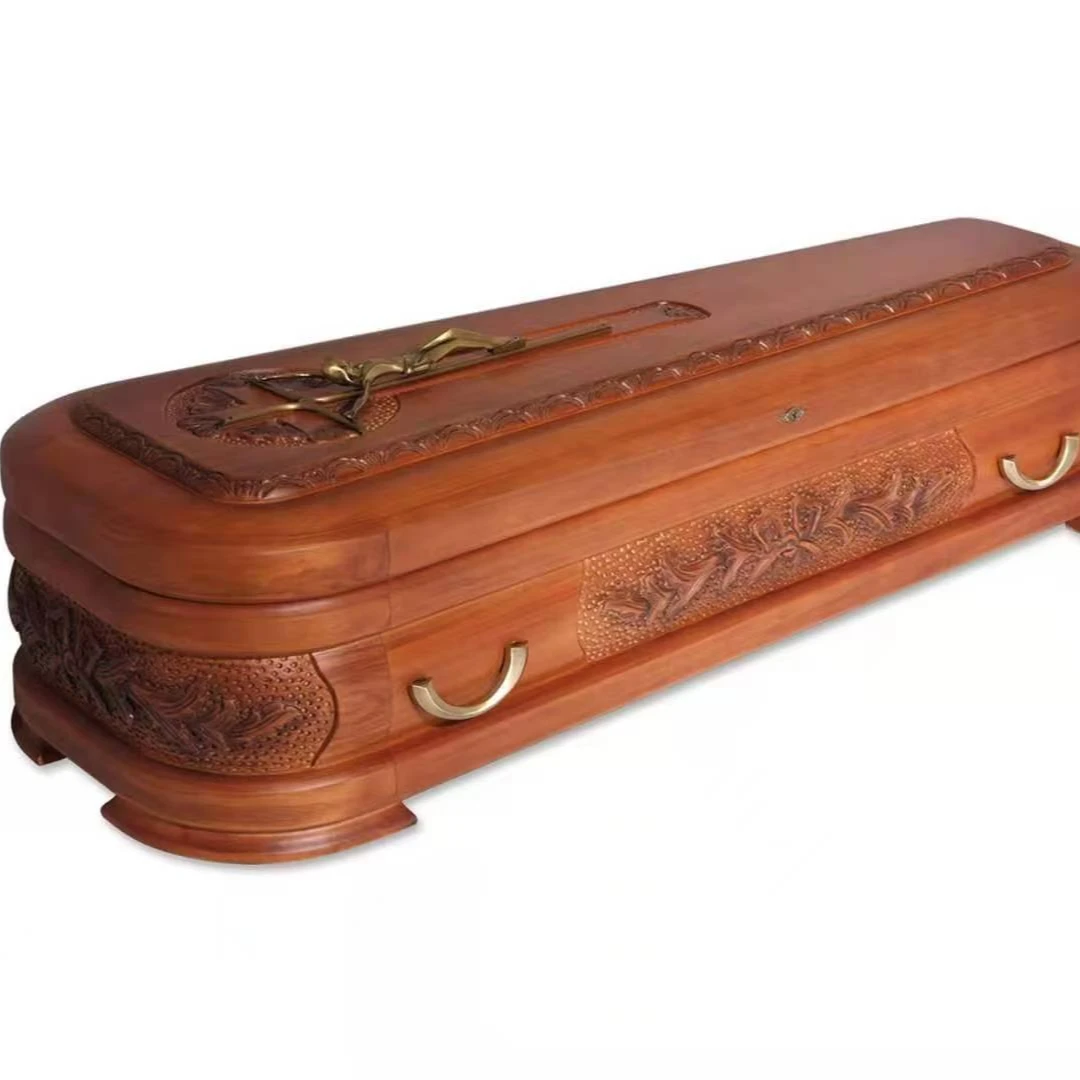 2022 new style  feuneral adult cheapest  wooden coffins  wooden  caskets and coffin box Spanish style