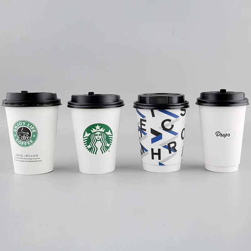 corrugated takeaway wholesale custom design green cardboard 16oz 12oz double wall with lid and sleeve branded coffee paper cup