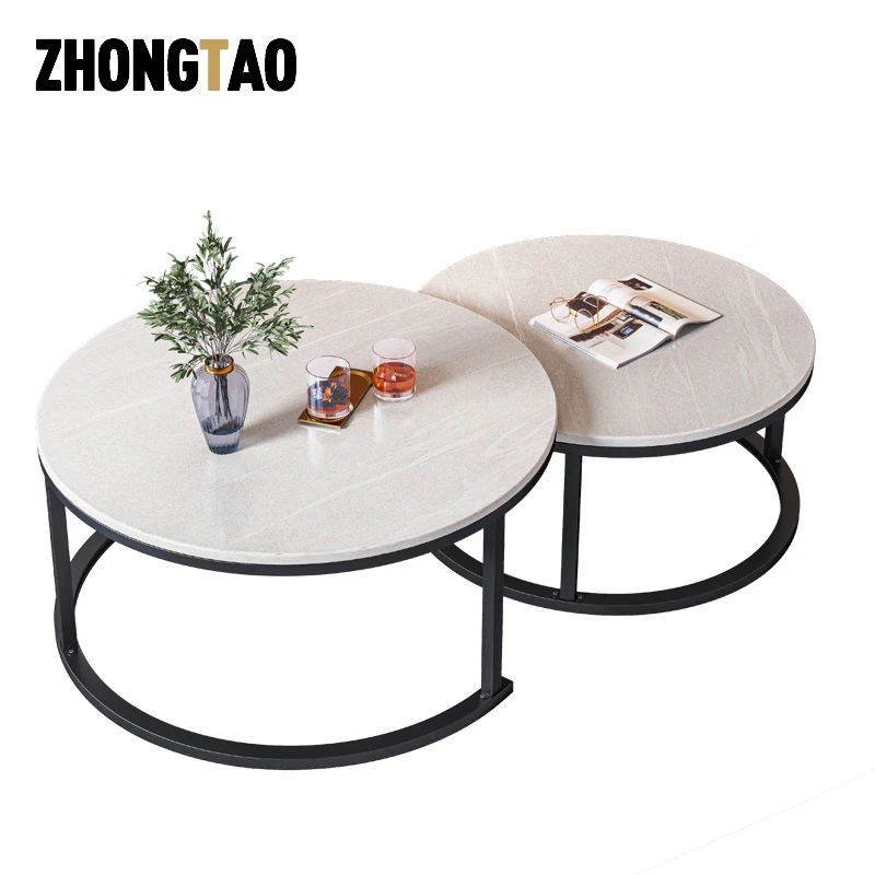 Modern tea table sofa side simple wrought iron coffee table