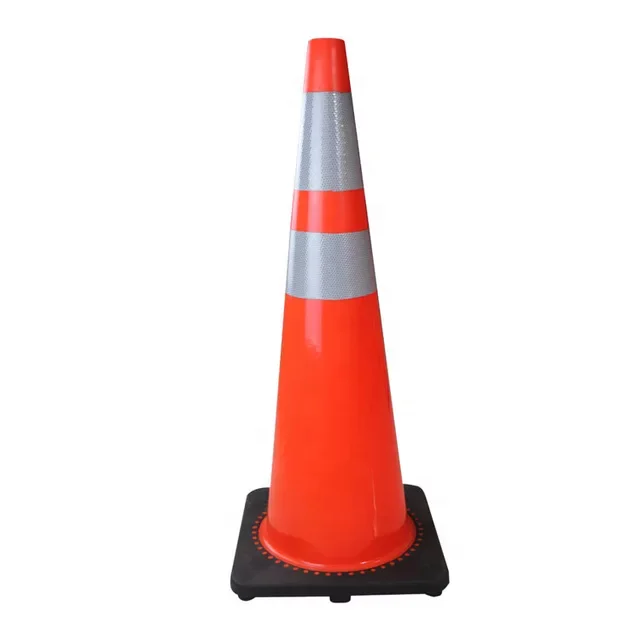 Factory Price 30 45 70 90cm Top Sale Traffic Cone High Visible Traffic Safety Flexible PVC Cones with Reflective Collar