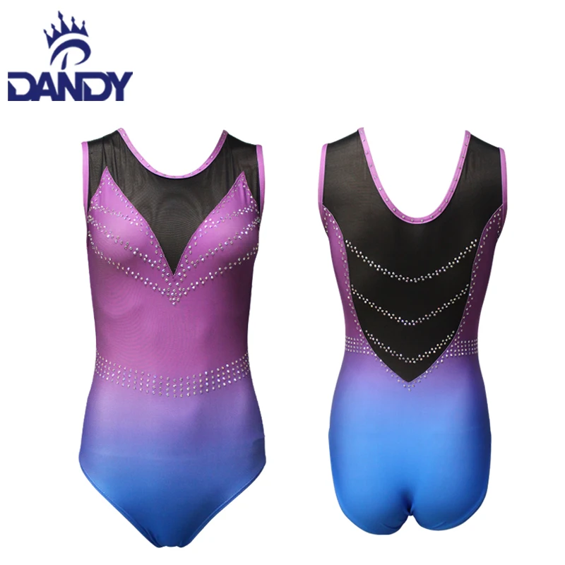 Gymnastics Competition custom girls shiny ombre styles women design gymnast bodysuit gymnastics ballet leotard adult