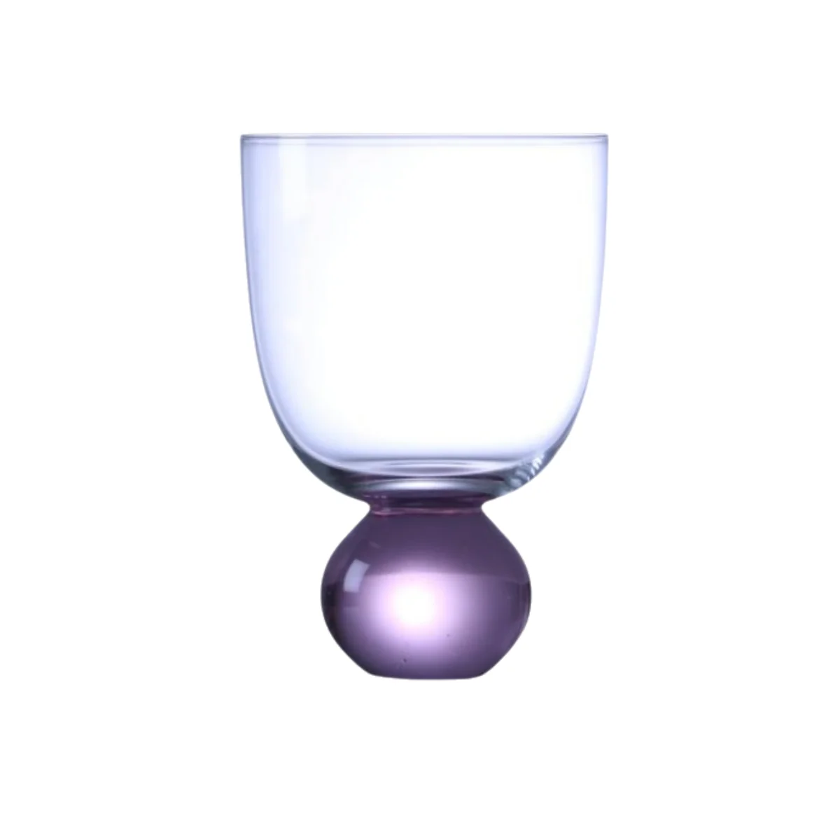 High Quality Pink Round Ball Creative Transparent Custom Juice Water Glass Cups For Home And Bar
