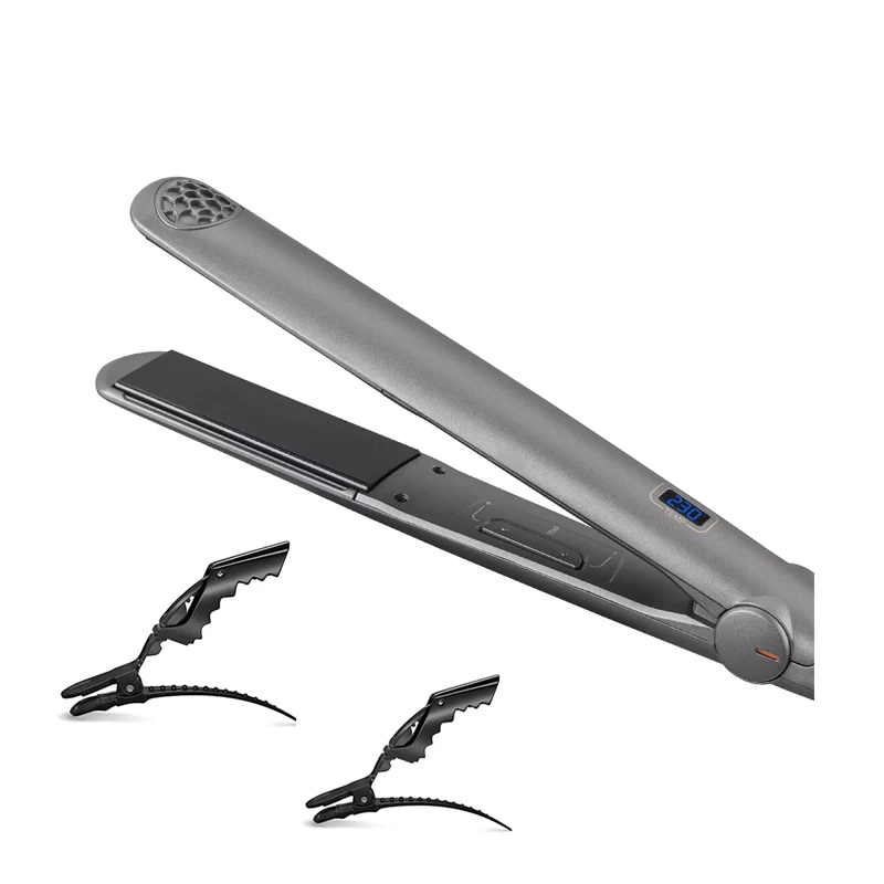 Professional 2 in 1 Perfect Hair Straightener Smooth Brilliance Ceramic Flat Iron wide Hair Straightener and Curler