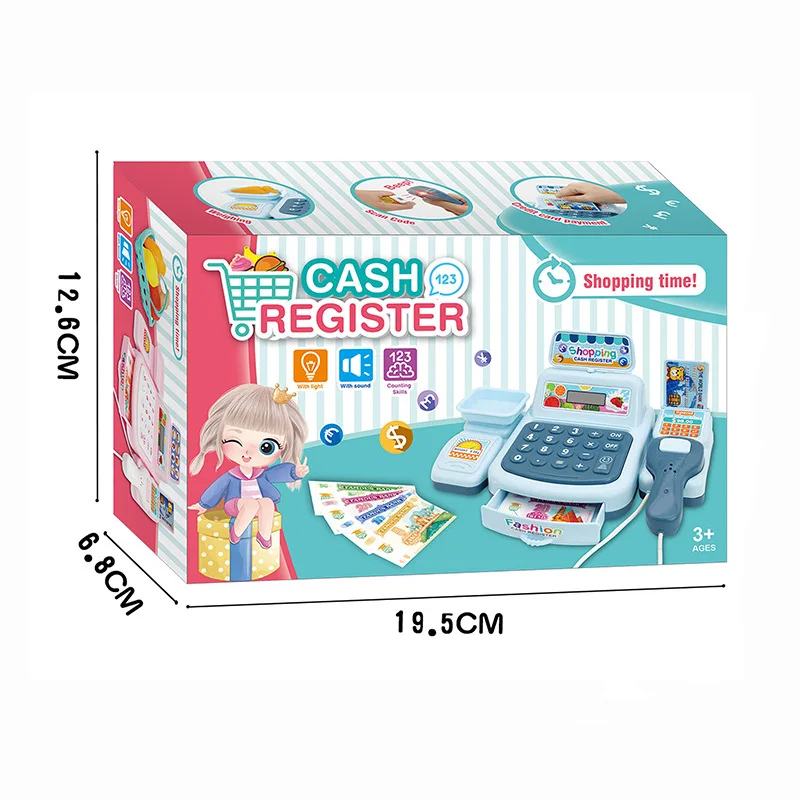2024 Electronic Educational Other Pretend Play Preschool Juguete Shopping Supermarket Toy Cash Register Toy For Kids