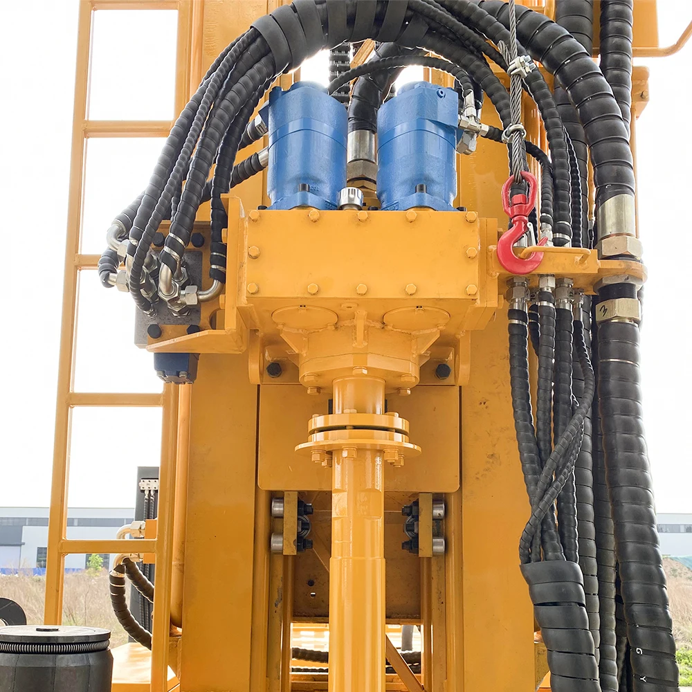 330m depth drilling diameter 105-305m 91W water well drilling rig suitable for hard rock formation lifting force up to 18 tons