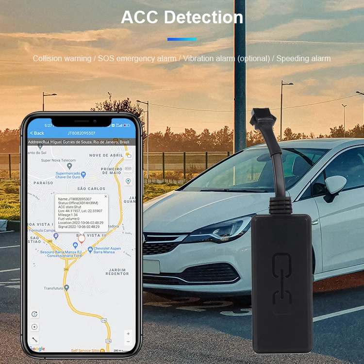 4G Car GPS Tracker Wide Voltage 90V Electric Car Locator Motorcycle GPS Tracker  Global Use