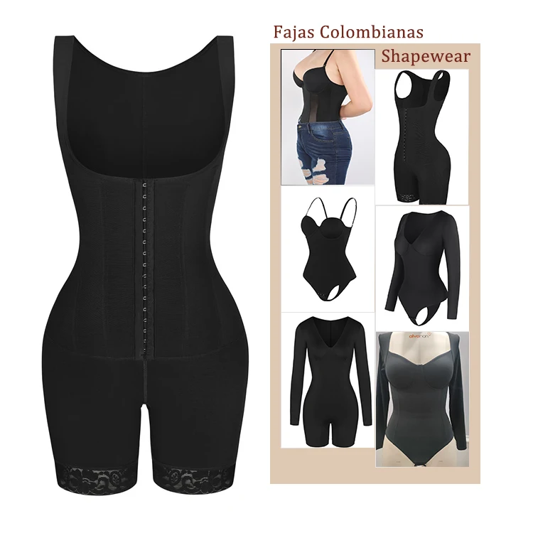 Private Label Women Jumpsuit Full Body Shaper Shorts Tummy Control Butt Lifter Machine Shapewear