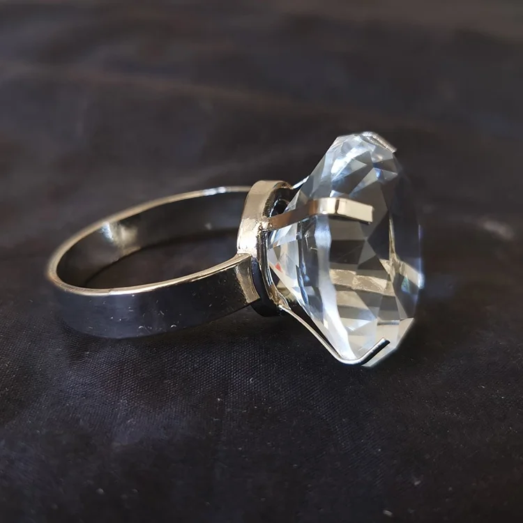 MH-9189 Хрустальное стекло ромбовидная Салфетка кольцо для свадебного украшения Хрустальное стеклянное кольцо для салфетки