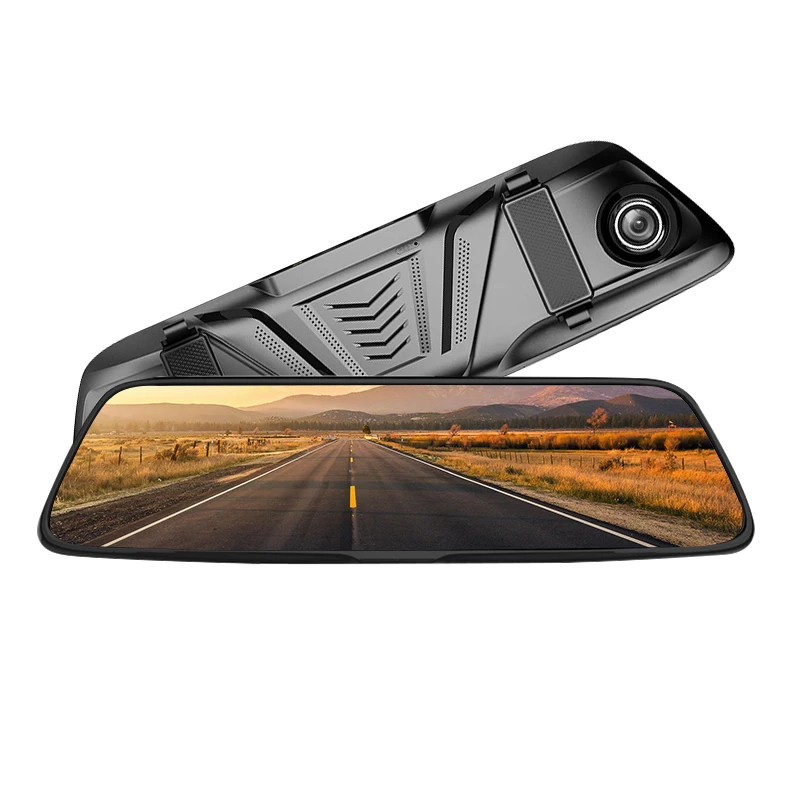 FHD 1080P Автомобильный двойной видеорегистратор GPS-навигатор wifi авто 7 2022 зеркало заднего вида цифровой android 8 1
