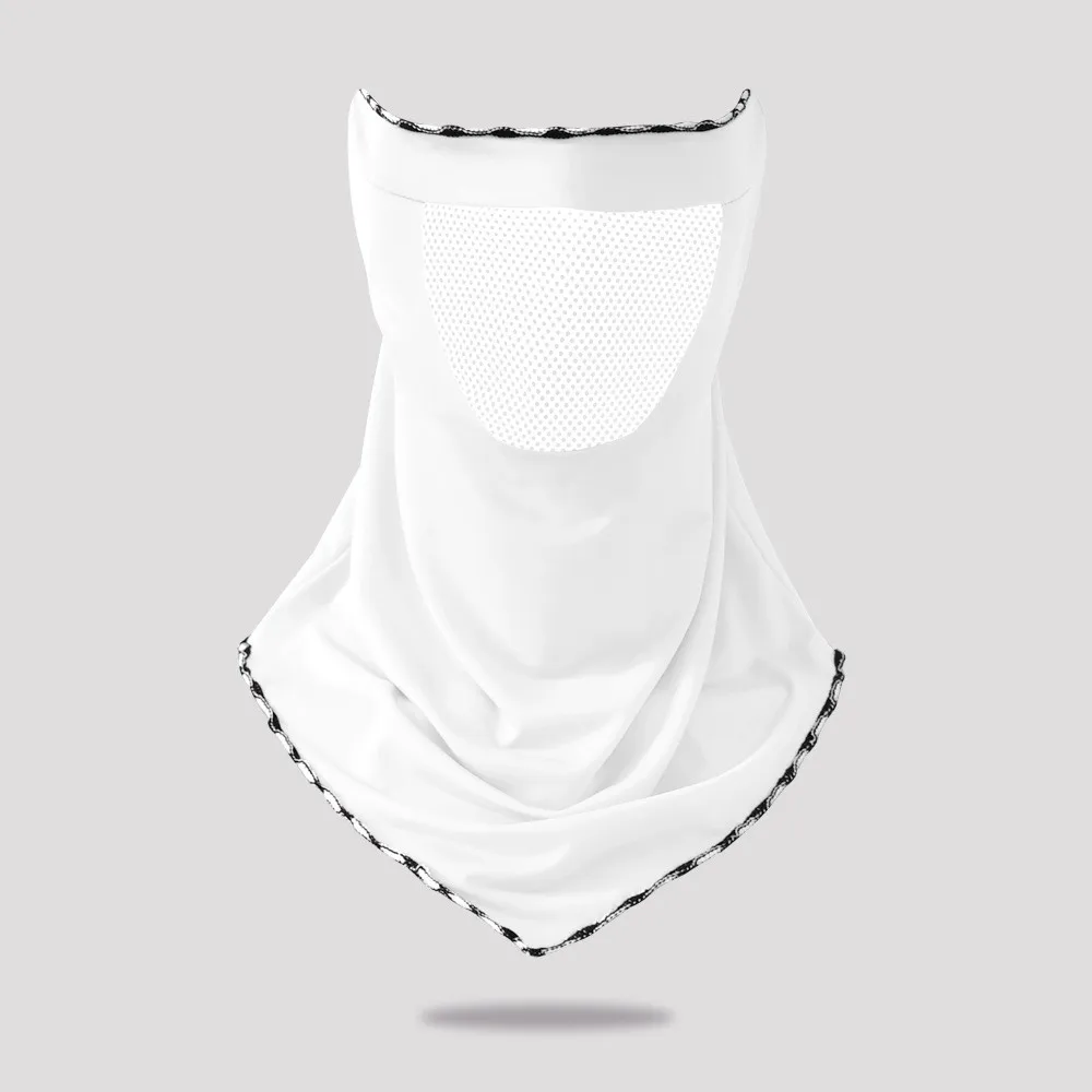 Ice Silk Sunscreen 2024 Summer Outdoor Cycling Riding Balaclava Sun Proof Full Face Scarf Veil Cycling Scarf