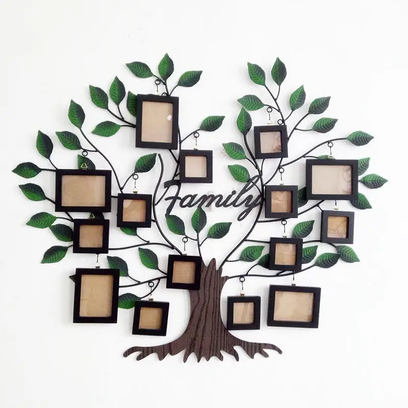 
Family Tree Photo Frame Tree Shape Metal Photo Frame for Home Decoration 