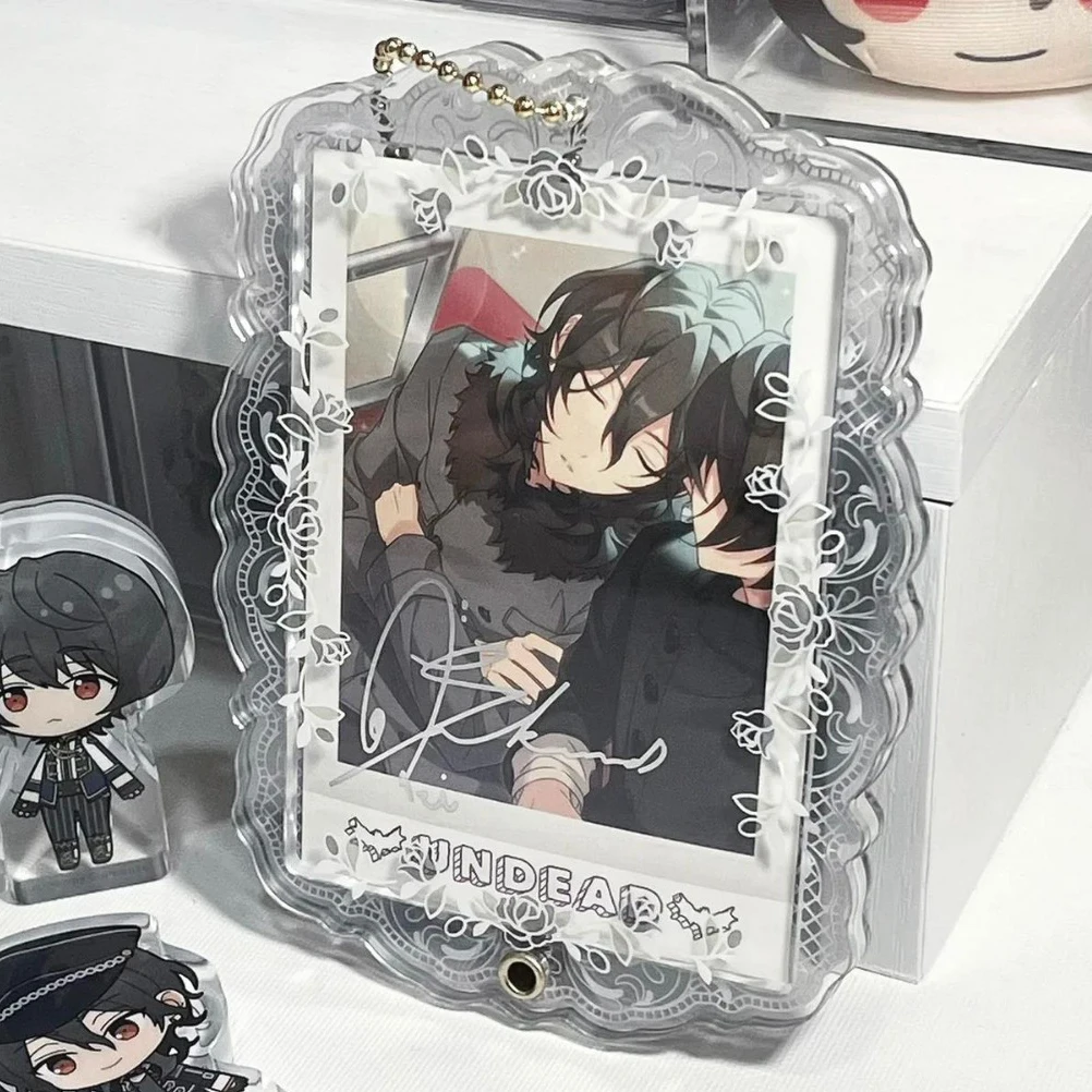 Personalized Photo Frame Key chain Transparent Laser Double Sided Pendant Custom Acrylic Charms Picture Insert Creative Keychain