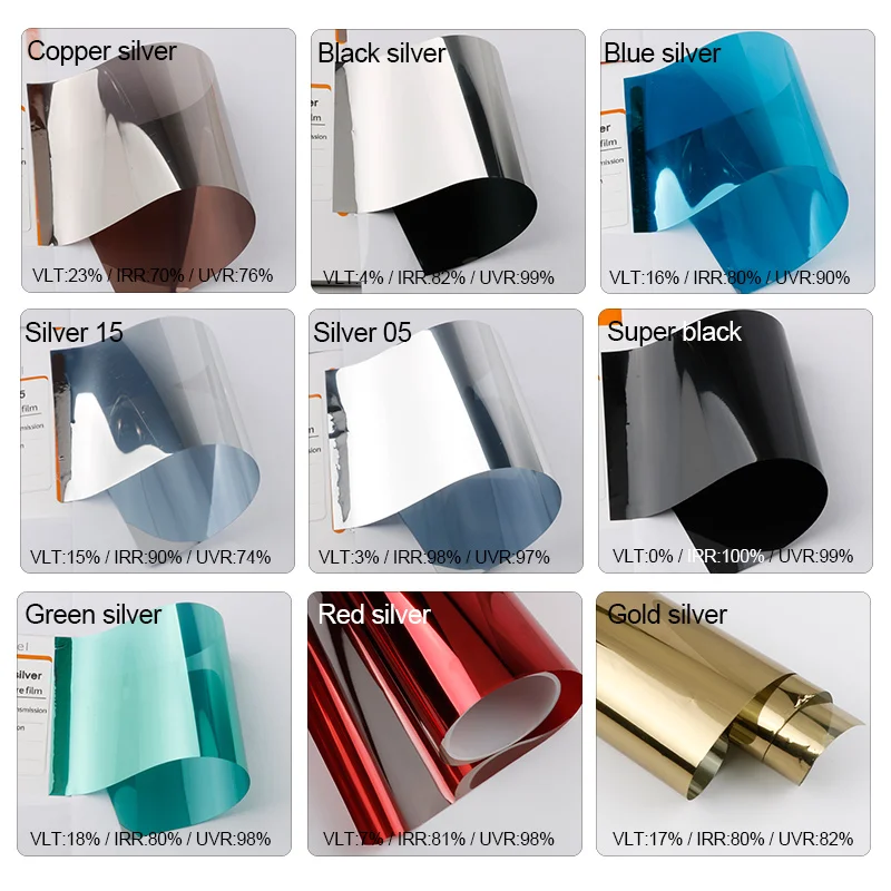 HANYA Glass Film One-way Perspective Home Balcony Kitchen Sun Protection Privacy Shield Thermal Insulation Film Glass Stickers