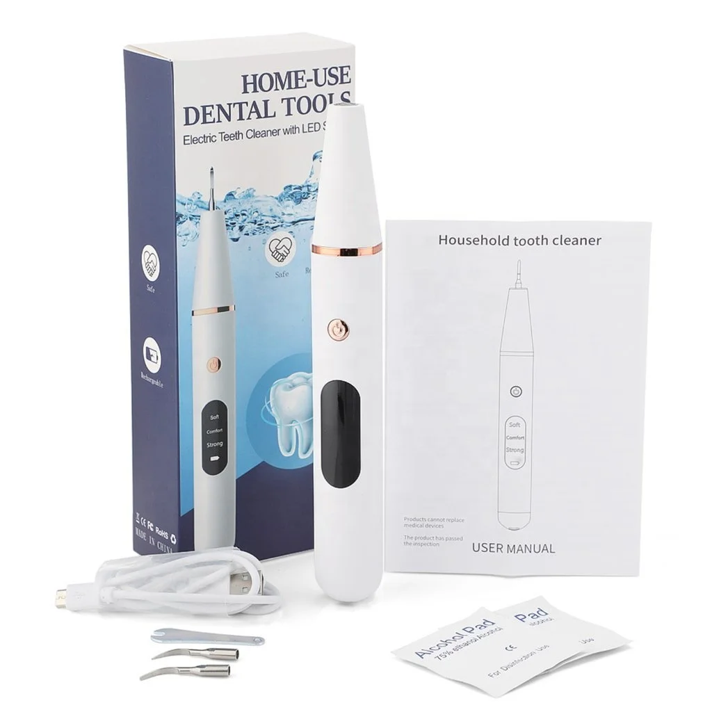 Ultrasonic Electric Calculus Scaler Calculus Remover Portable Tooth Cleaner Home Oral Teeth Irrigator Teeth Whitening Device