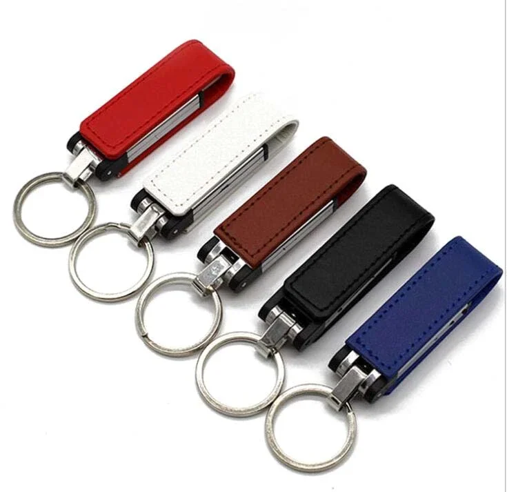 Leather USB Flash Drive 64GB Thumb drive Flash Memory Stick  128GB Waterproof Pen Drive 16GB Usb Disk on Key