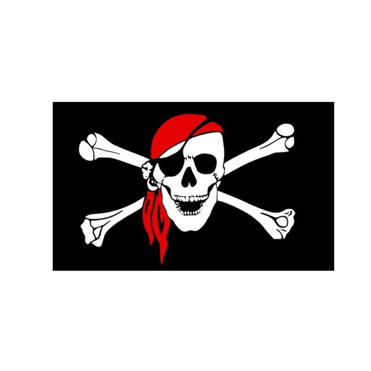 Supplier High Quality Printing Polyester Safety Banner Boats Pirate Flag,custom pirate flag,pirate flag banner