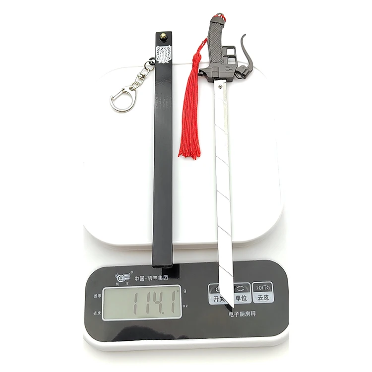 Hot sale high quality metal sword model from Attack On Titan pop up keychain