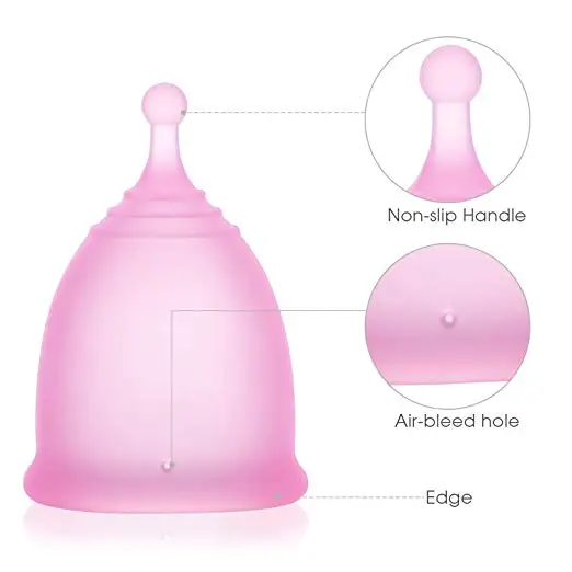 Wholesale menstrual cup 100% Medical Silicone And Black Reusable for Women Custom Menstrual Cup