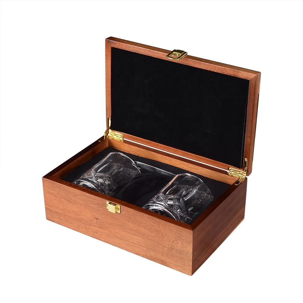  Стеклянный стакан для виски KLP гранитные камни и стеклянная чашка деревянная коробка из акации подарочный набор