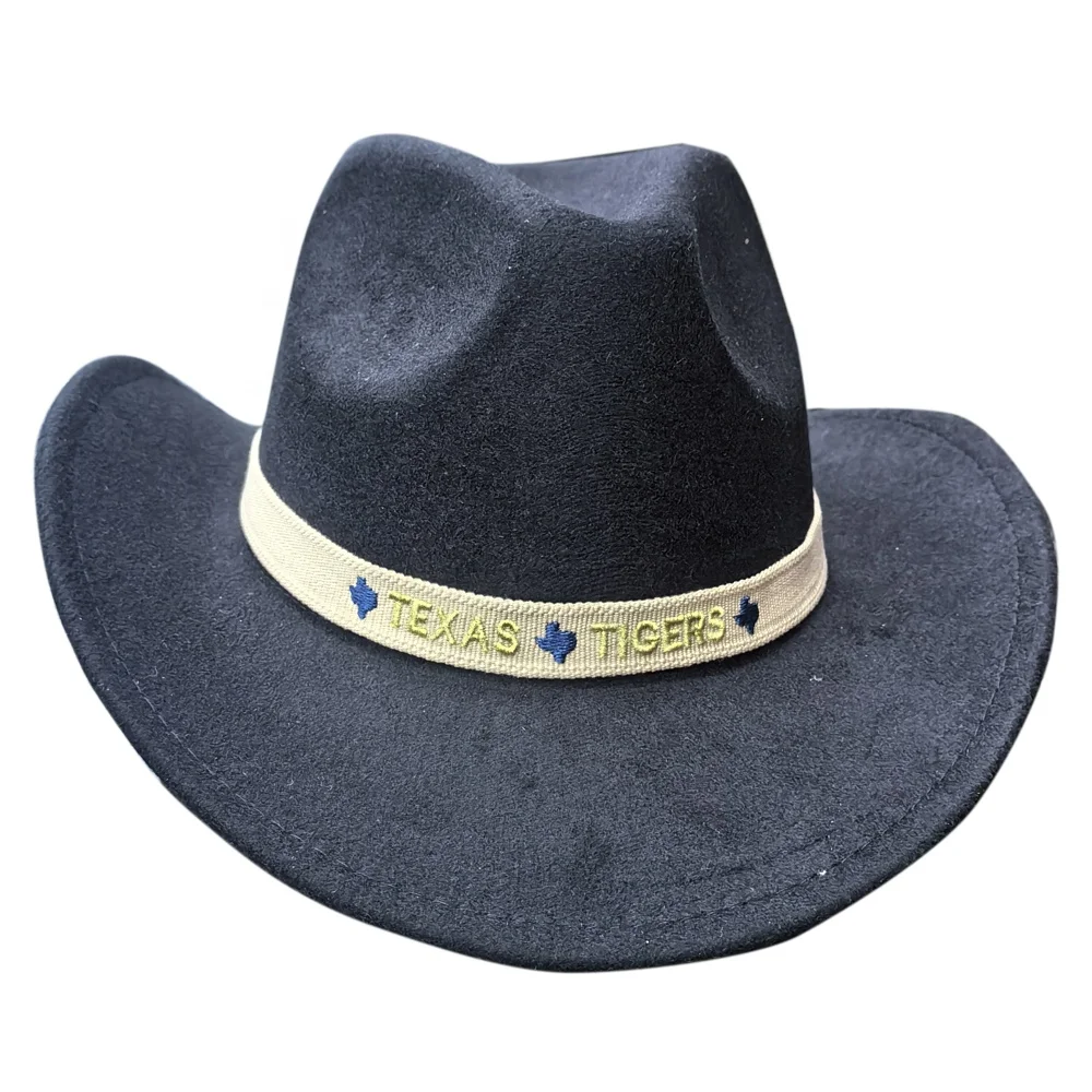 Custom Embroidery Logo Name Letter Word Design cowboy Chains For men Hats fashion Decoration Charm accessories