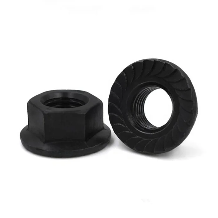 DIN 6923 ISO 4161 класс 8 10 9 черная Фланцевая гайка из углеродистой стали