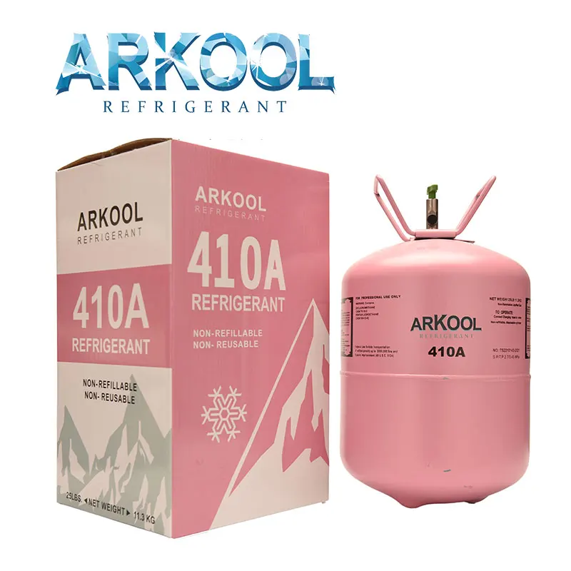 Refrigerant gas r134a,r410a in disposable cylinder