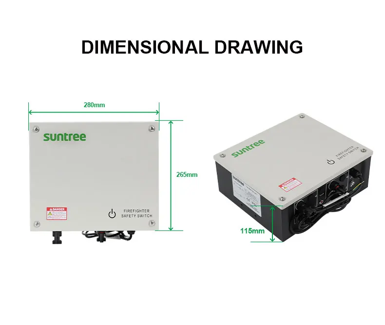 Single Strings Solar rapid shutdown switch firefighter safety switches for solar panel array dc 1500V