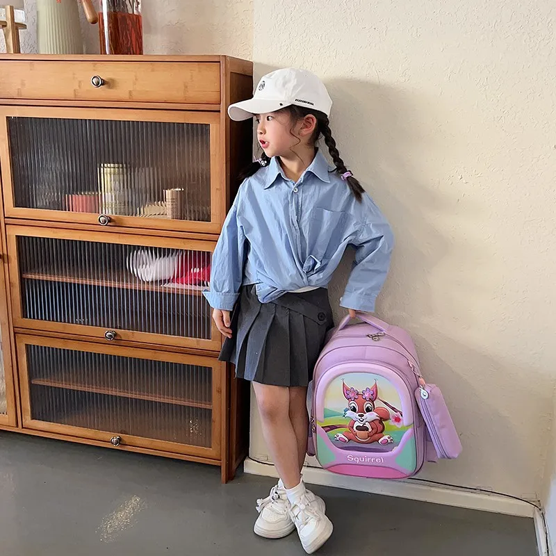 New Arrival Waterproof Nylon Cute Cartoon Bag Back Pack Children Schoolbag Backpack Kids Bag School Bags With Pencil Box