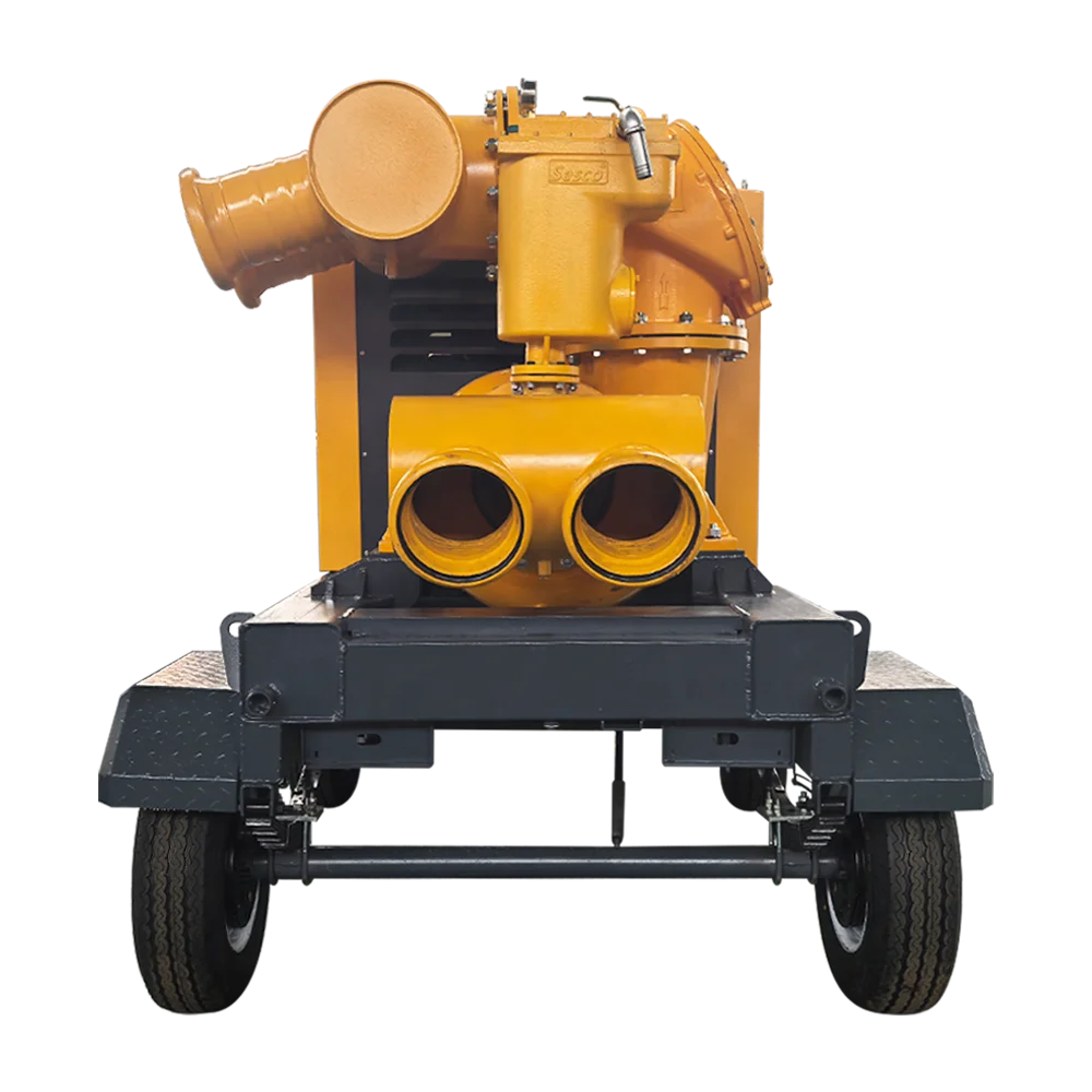 High efficiency self suction mine flushing diesel engine centrifugal water pump
