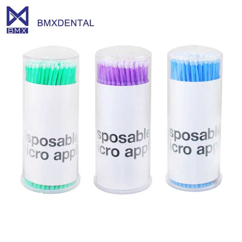 Dental micro-disposable dental applicator stick micro-brush type applicator