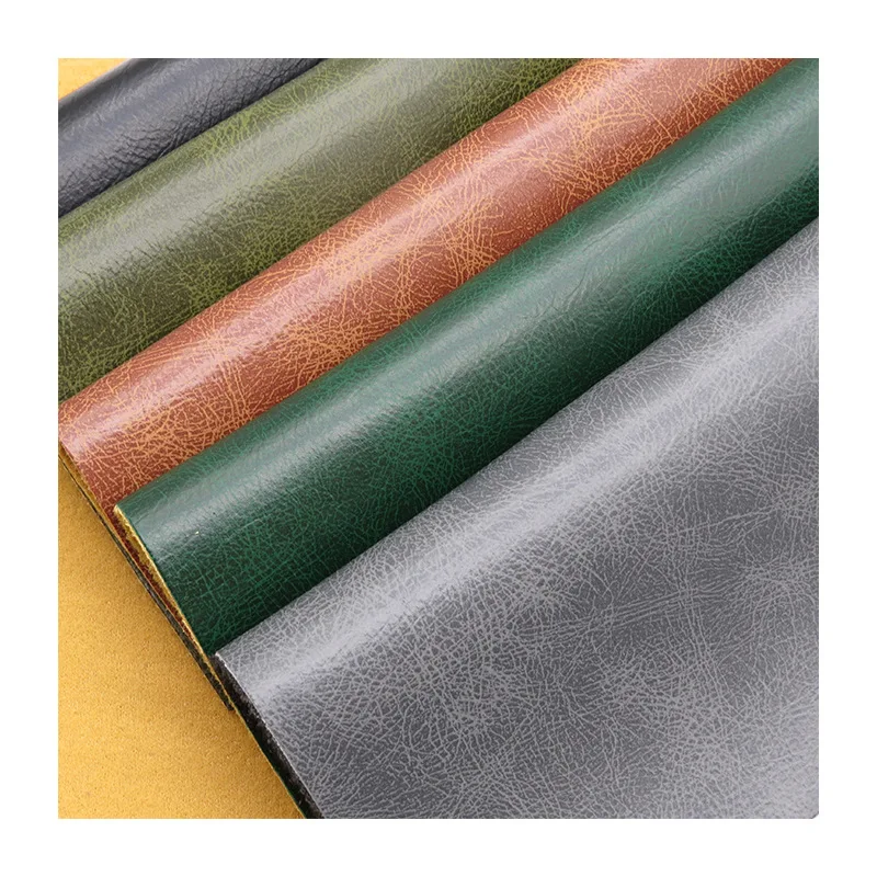 PVC Artificial Leather Customized different model Vinyl Two Tone for Sofas seat cover with knitted suede brushed Cotton backing