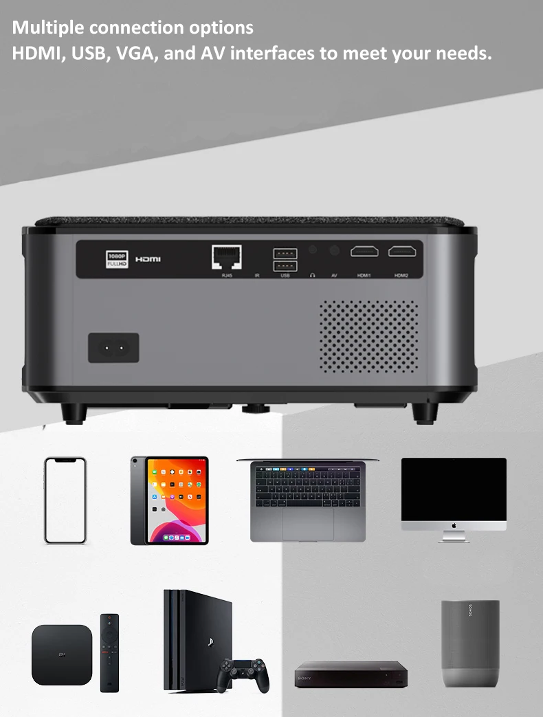 RIGAL P1 video projectors presentation equipments theater home digital auto focus 4k mini video tv projectors