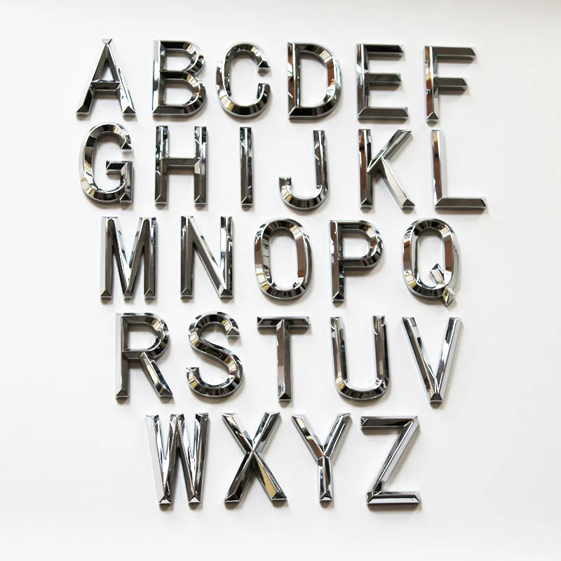 Custom 3d Abs Plastic Letters Number Car Emblem Badge Logos For Car Plate License