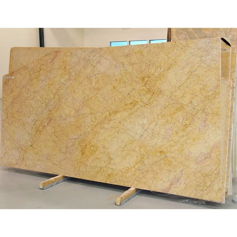 Flamed Crema Valencia Golden Yellow Slab Interior Wall Flooring Tiles Marble