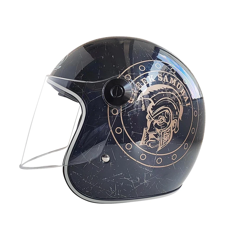 Hot Selling Corrosion-Resistant High-Performance Eps Kernel Glass Fiber Retro Vintage 3/4 Motorcycle Helmet