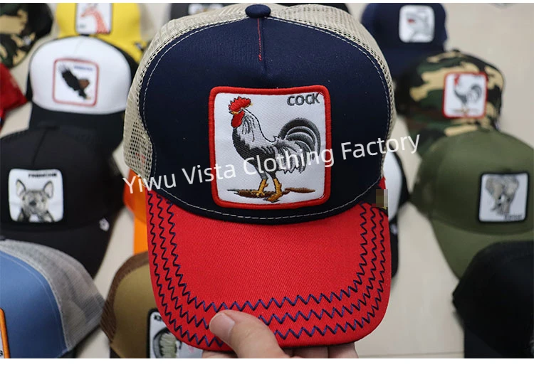 Amazon Hot Design Unisex Plain Embroidered Men 5 Panel Baseball Caps Gorras Animal Trucker Mesh Hats Cap_78
