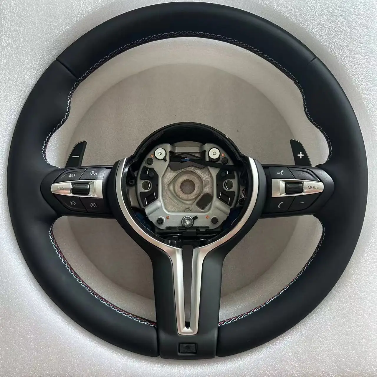 Full leather steering wheel with paddle shifters for  M Sport F80, F82,F87,F12,F13,F86,F33,M2,M3,M4,M5,M6,F85,X5,X6,F30