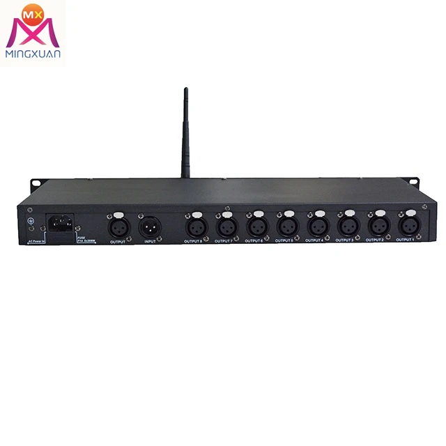 8 Standard DMX512 data port artnet to dmx 2.4G wireless distributor