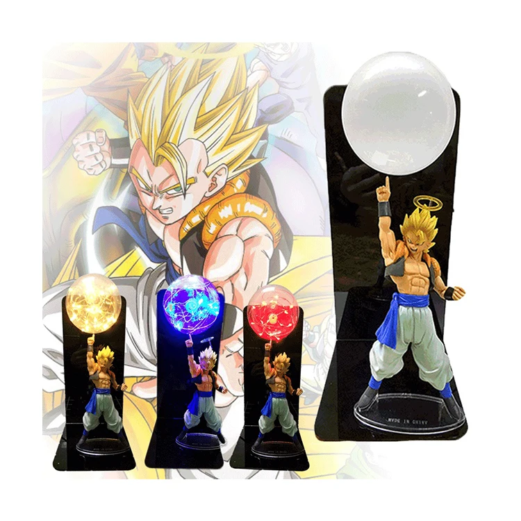 20cm Figure Vegeta Goku Led Light Gogeta Figuras Led Table Lamp DBZ Decorative Night Light