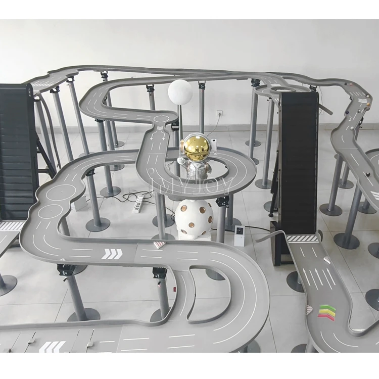 Diy creative custom f1 car simulation track marble pinball billiard rally physics gravity rolling bead battle race marble track