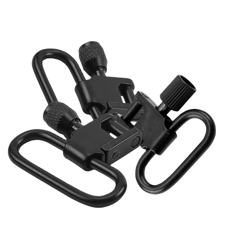 Outdoor Hunting Accessories 1 inch Detachable Sling Mount Ring metal Strap Buckles Kit black Sling Quick Detach Swivel