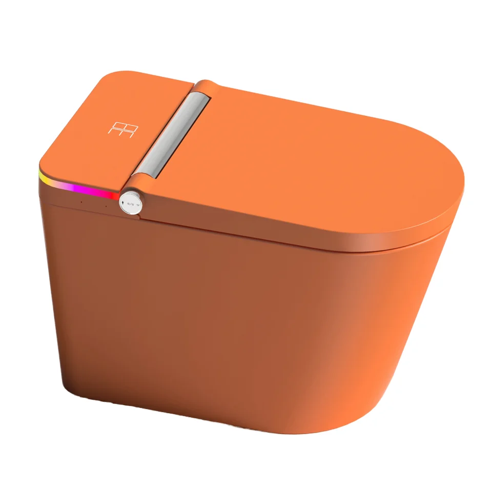 CUPC ETL Orange Water Temperature Pressure Adjustable Nozzle Self-cleaning Intelligent Smart Toilet