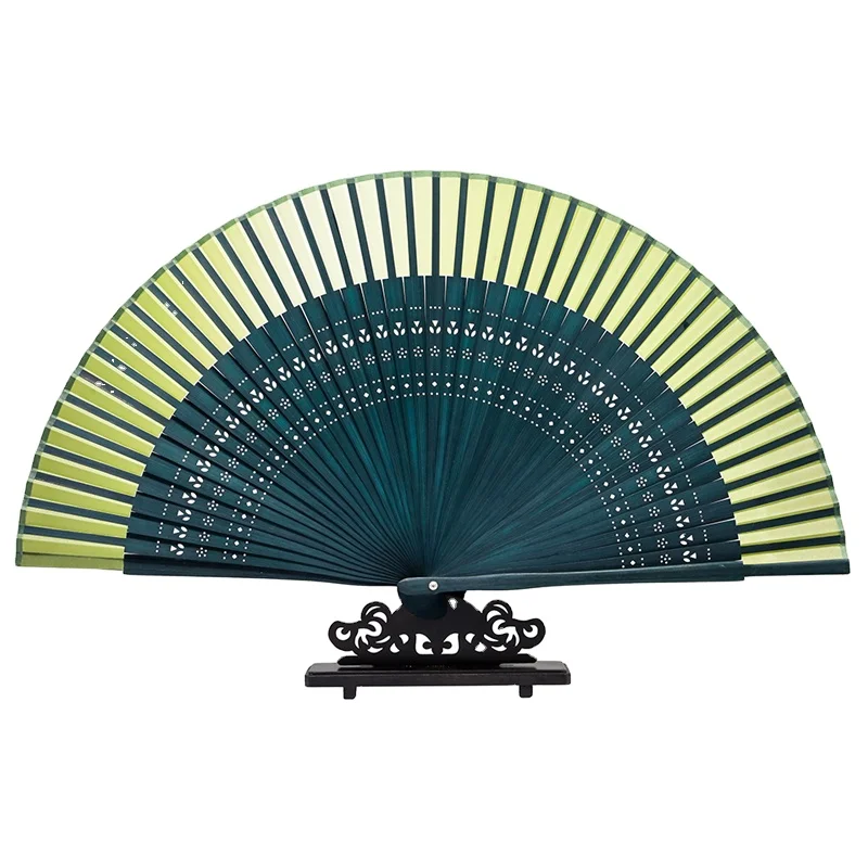 Latest Design Superior Quality Handicraft Gifts Custom Bamboo Japanese Style Hand Silk Fan