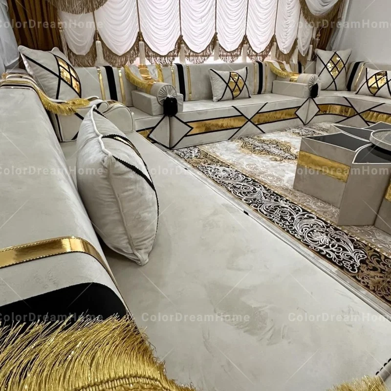 Luxury royal morocco sofa handmade saudi arabia furniture sofa for middle eastern furniture